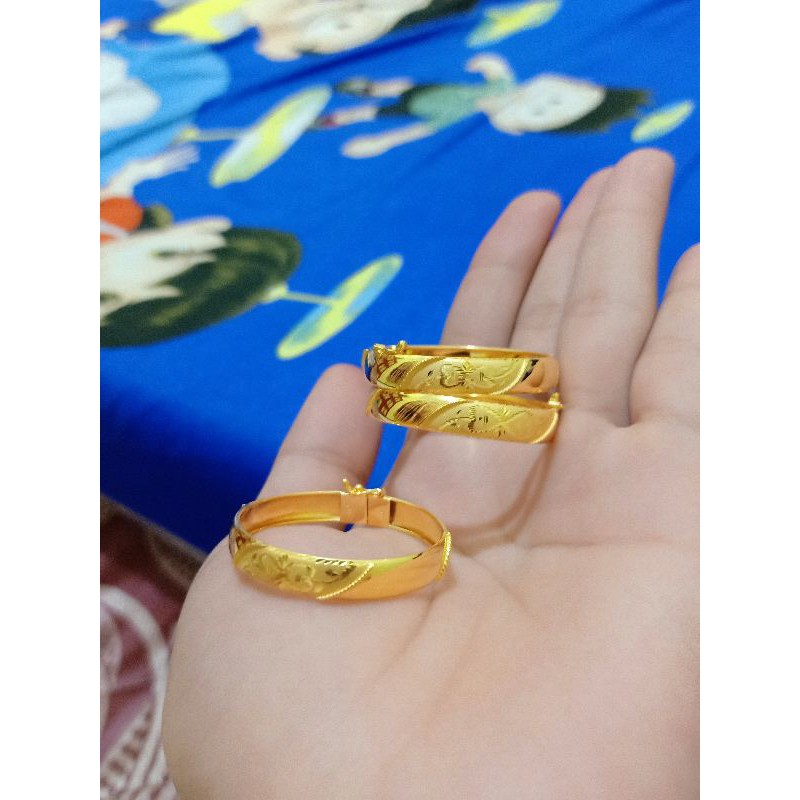 GELANG BANGKOK ANAK PERAK 925 LAPIS MAS 24K