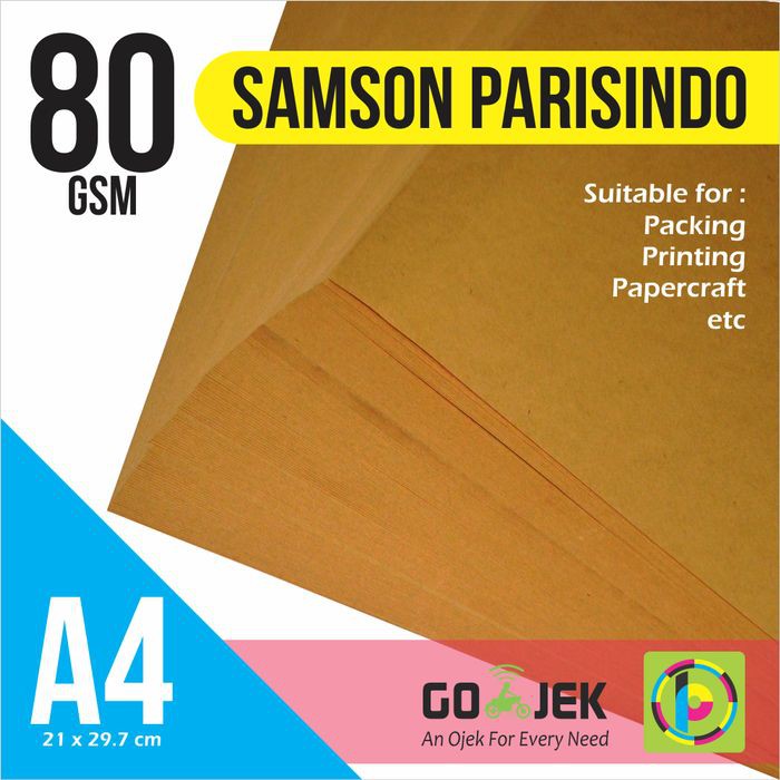 

Dijual Kertas Bungkus Cokelat Kraft / Samson Craft PARISINDO 80 GSM A4 Limited