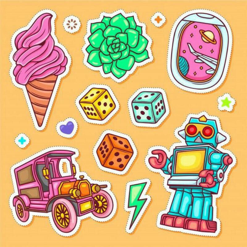 

STICKER DOODLE SET AESTHETIC by KAESHOP