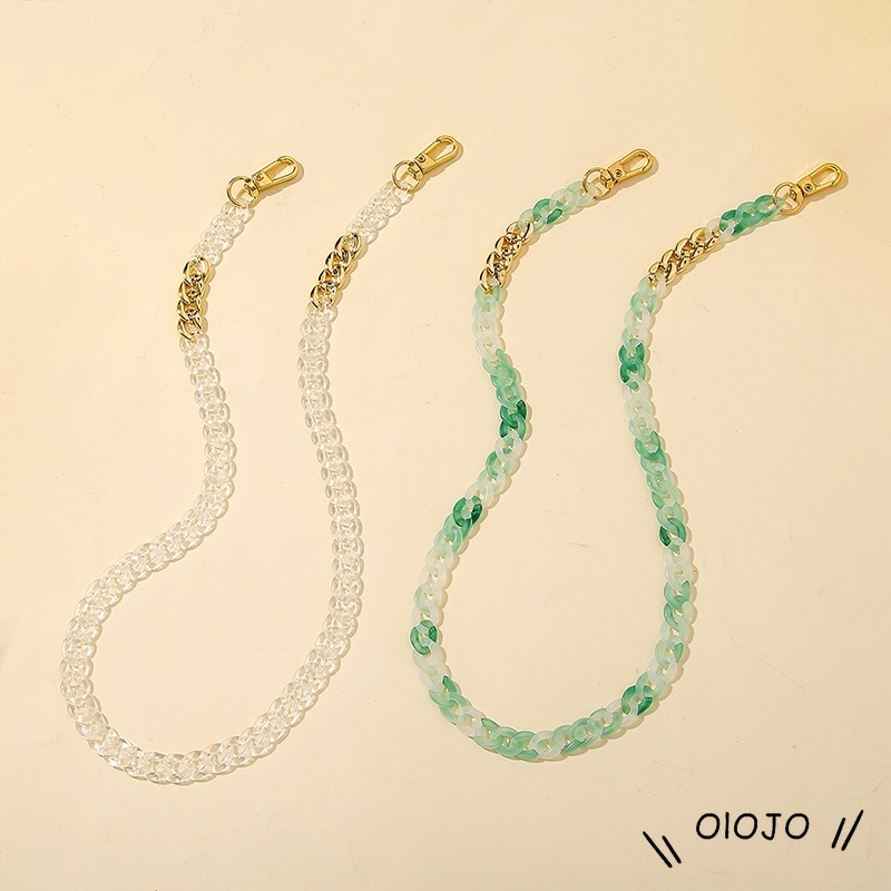 Fashion Masker Lanyard Transparan Rantai Anti-Lost Masker Wajah Kalung Kacamata Aksesoris Rantai - olo