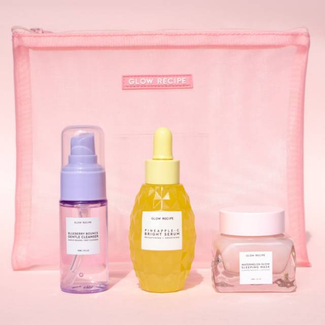 Glow Recipe Pink Mesh Zip Pouch