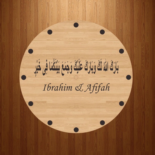 JAM DINDING CUSTOM NAMA