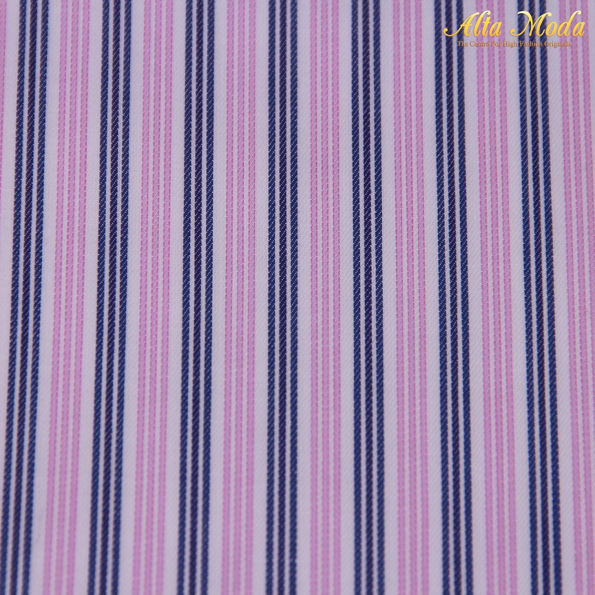 

Alta Moda Cotton Shirting Putih Motif Garis Tiga Pink Biru (1M)