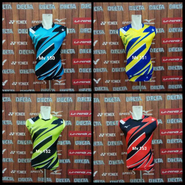 Baju Singlet Voli Mizuno Kostum Olahraga Volly Printing Murah Terbaru Mv 150