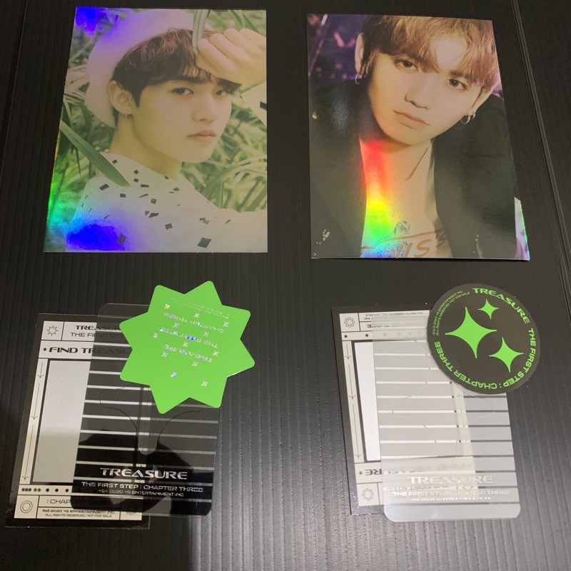 OFFICIAL POSTCARD DAN STICKER+BOOKMARK TREASURE CHAPTER THREE MASHIHO DOYOUNG