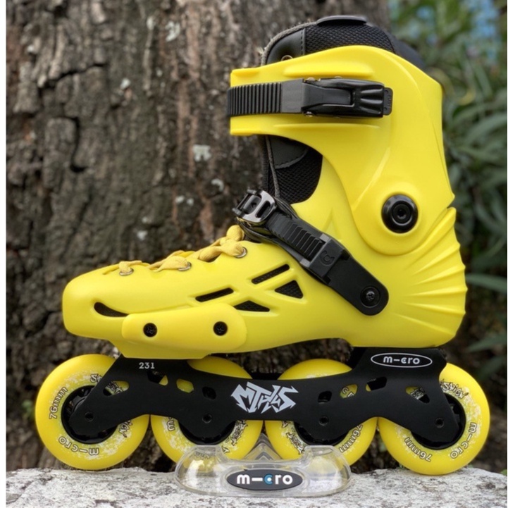 Sepatu Roda Pemula Inline Skate M-cro (Micro) MT-Plus Yellow