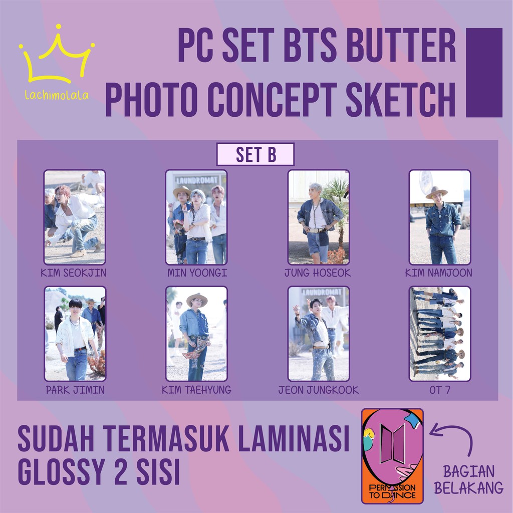 PHOTOCARD SET BTS BUTTER PHOTO CONCEPT SKETCH