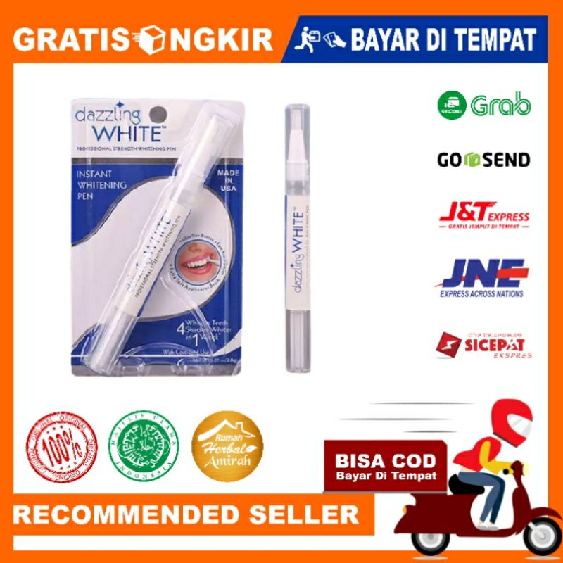 Dazzling teeth Whitening pemutih gigi instant dazzling Gel Pen Peroksida Original Asli 100% Berat 25 gram