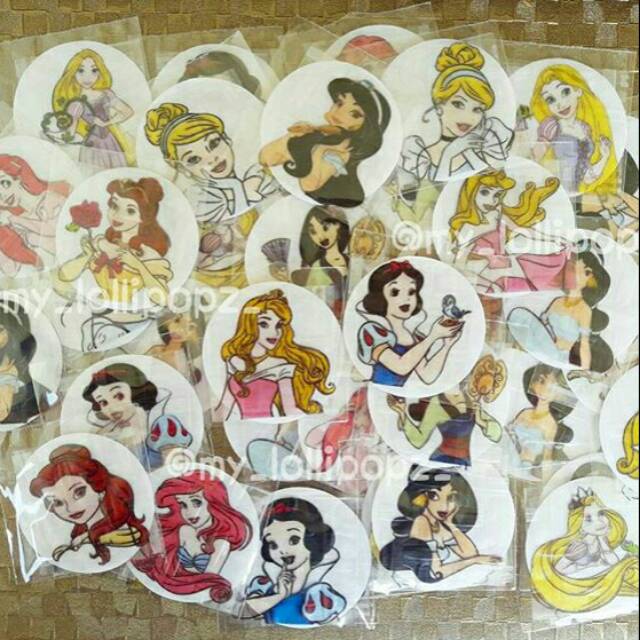 EDIBLE RICE PAPER tema princess AMAN DIMAKAN