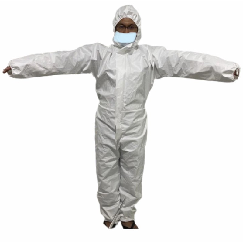 APD Hazmat Breathable Microporous + Covershoes untuk level 3
