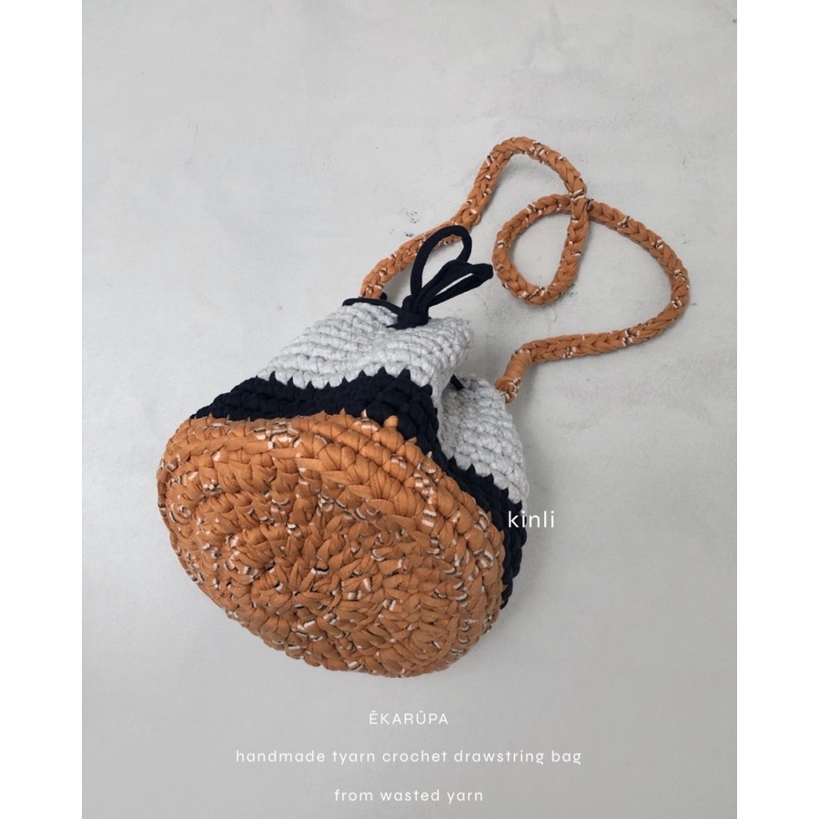 ekarupa one of a kind handmade tshirt yarn crochet bag tas rajut