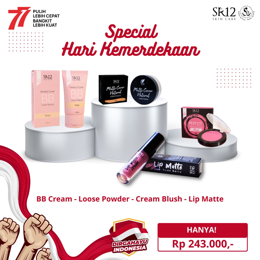 PAKET SKINCARE SR12 SPESIAL HARI KEMERDEKAAN INDONESIA HUT RI