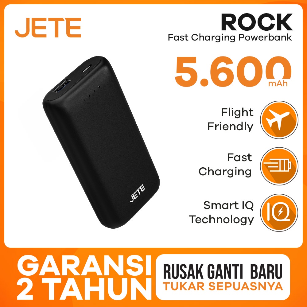 Powerbank 5600mAh  JETE Rock Original Garansi 1 Tahun