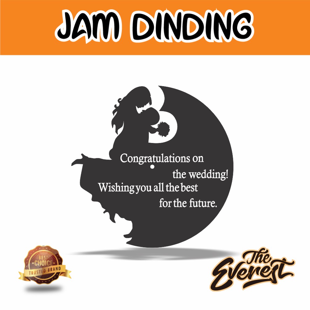 Jam Dinding Wedding Gift / Kado Pernikahan / Souvenir / Kado Anniversary