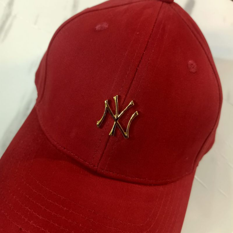 Topi Baseball NY Red Logo Besi Topi Premium Quality