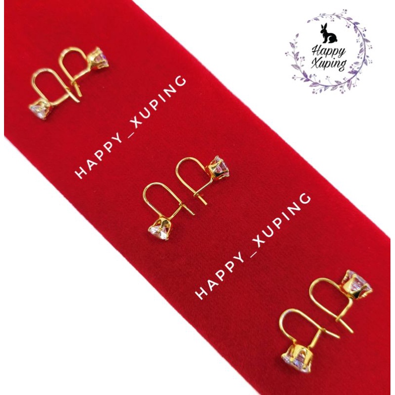 ANTING XUPING ASLI TITANIUM FASHION KOREA LAPIS-EMAS MODEL KAIT MATA SOLITER XUPING ORIGINAL
