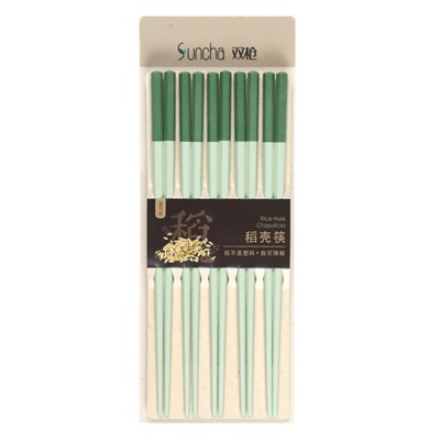 

Import Terbaru Peralatan Rumah Suncha Colored Green Rice Husk Chopsticks