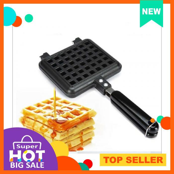 Murah Cetakan Kue Wafel Waffle Bapel Kotak Tanpa Listrik Loyang Waffle