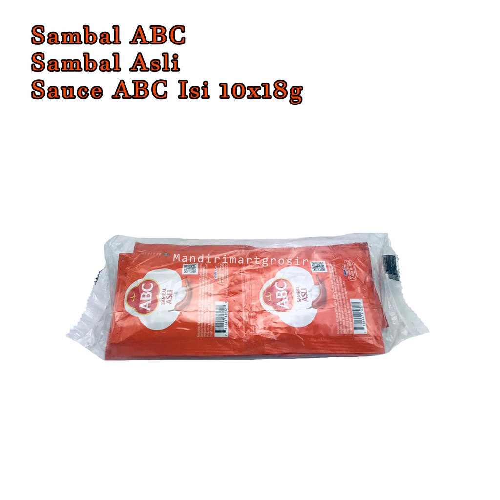 Sambal Asli *Sambal ABC * Sauce ABC * Isi 10x15g