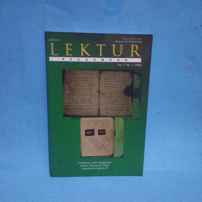 Buku Jurnal Lektur Keagamaan
