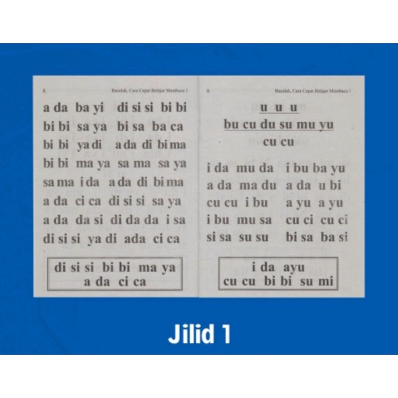 Buku bacalah jilid 1 sampe 3 buat anak anak belajar membaca