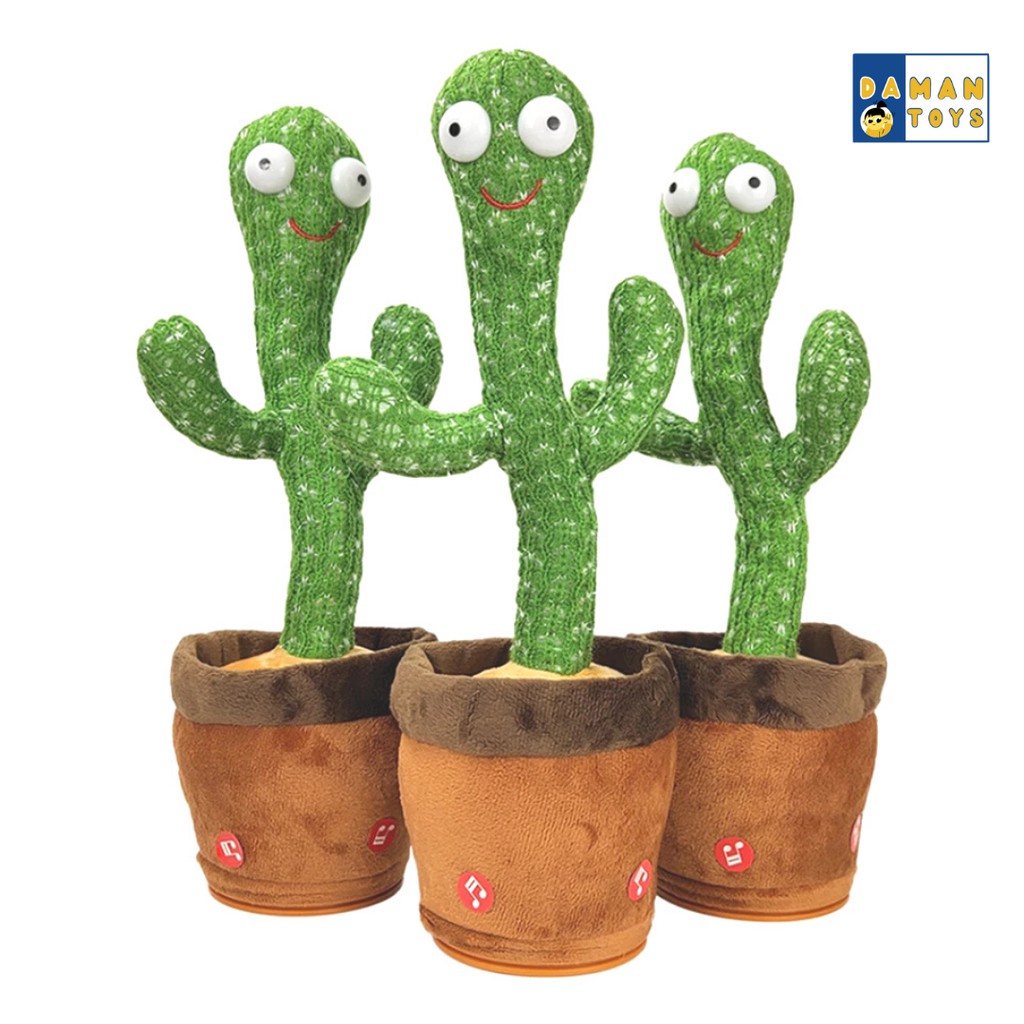 Cactus Dancing Kaktus Joget Boneka Goyang 120 Lagu Viral Bisa Ngomong Rekam Bicara Menari Dance Murah Usb Charger Kado Mainan Anak Murah