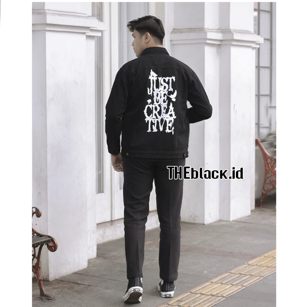 THEblack.id {{ JAKET JEANS SABLON DENIM PRIA COD }} JAKET JEANS PRIA