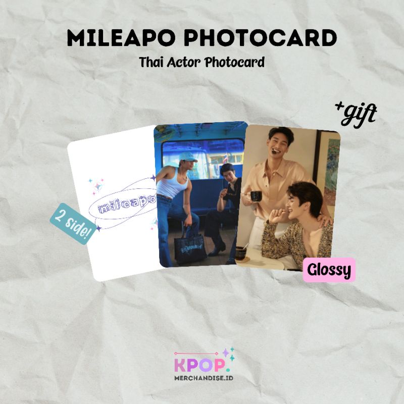 MILEAPO 2 PHOTOCARD COUPLE THAI ACTOR RAIKANTOPENI KINNPORSCHE