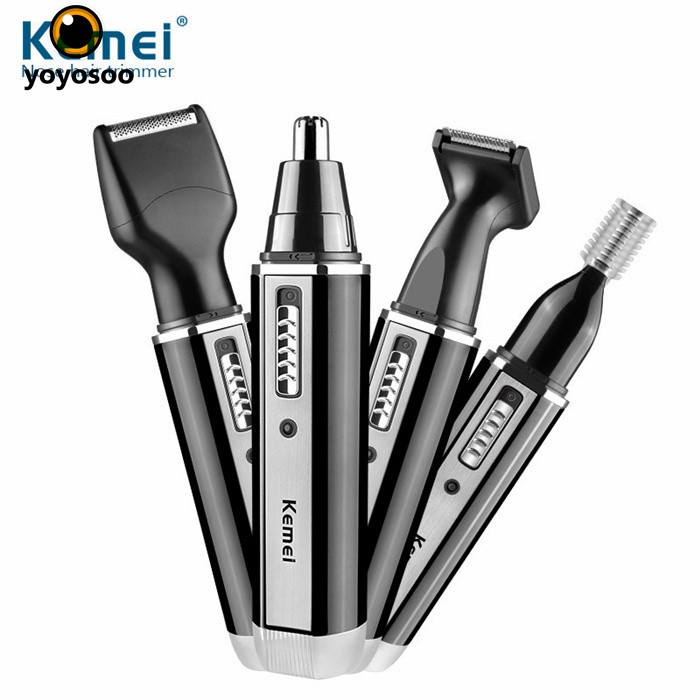 KM-6630 Alat Cukur Elektrik Jenggot Kumis Bulu Hidung 4 in 1-yoyosoo