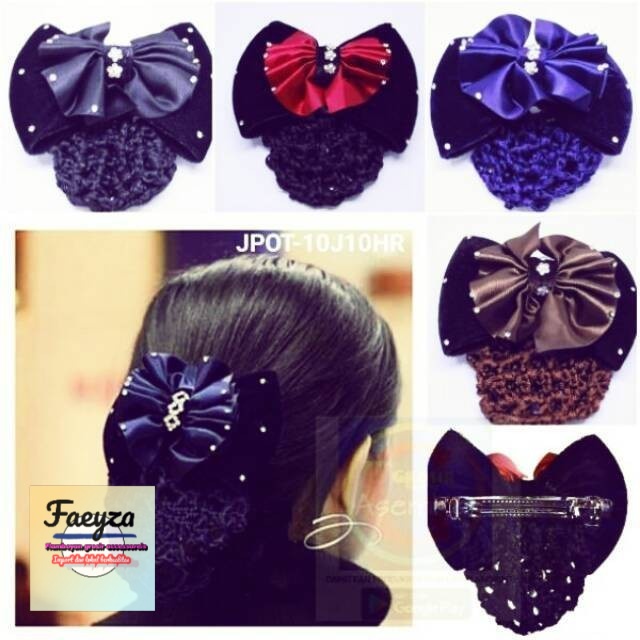 Jepit hairnet bagus tebal isi 6 pcs permata grosir.