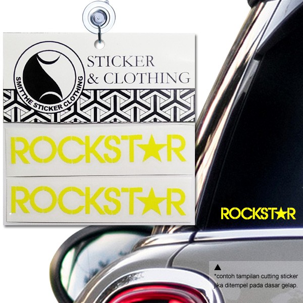 Stiker Rockstar Logo Cutting Sticker untuk aksesoris Motor Mobil