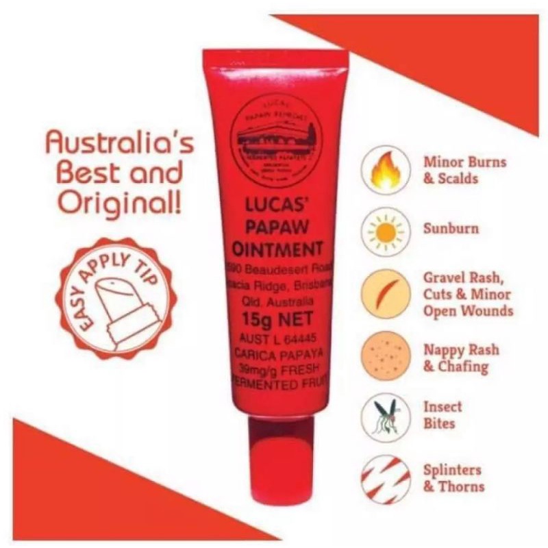 LUCAS PAPAW OINTMENT SALEP 25gr LIPBALM PENGHILANG BEKAS LUKA EKSIM GATAL KULIT