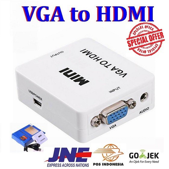 CONVERTER / Konektor VGA TO HDTV WITH AUDIO BOX MINI