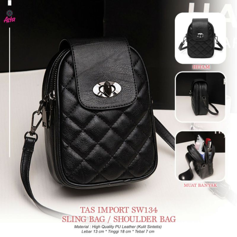 tas wanita import by asta SW134 sling bag  shoulder bag by asta