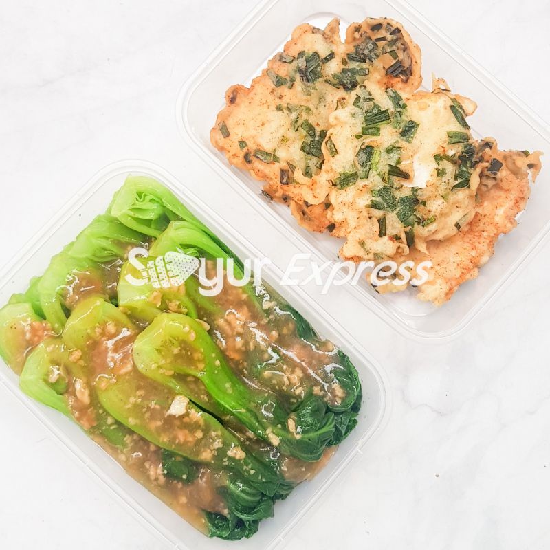 

KIRIM INSTAN Pakcoy Cah Bawang Putih & Tempe Goreng Kucai