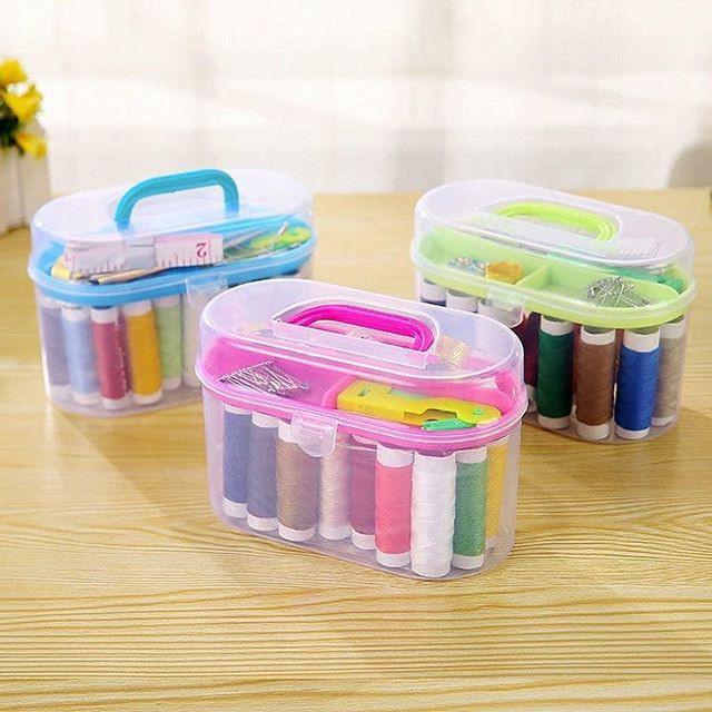 Perlengkapan Alat Jahit 8 Warna Benang Sewing Set Kit