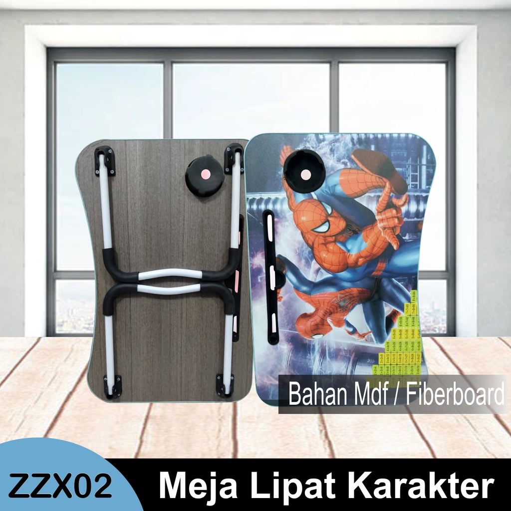 Promo Termurah Meja Lipat Belajar Meja Laptop Serbaguna Meja belajar Meja Kecil Motif Karakter Worldhome66