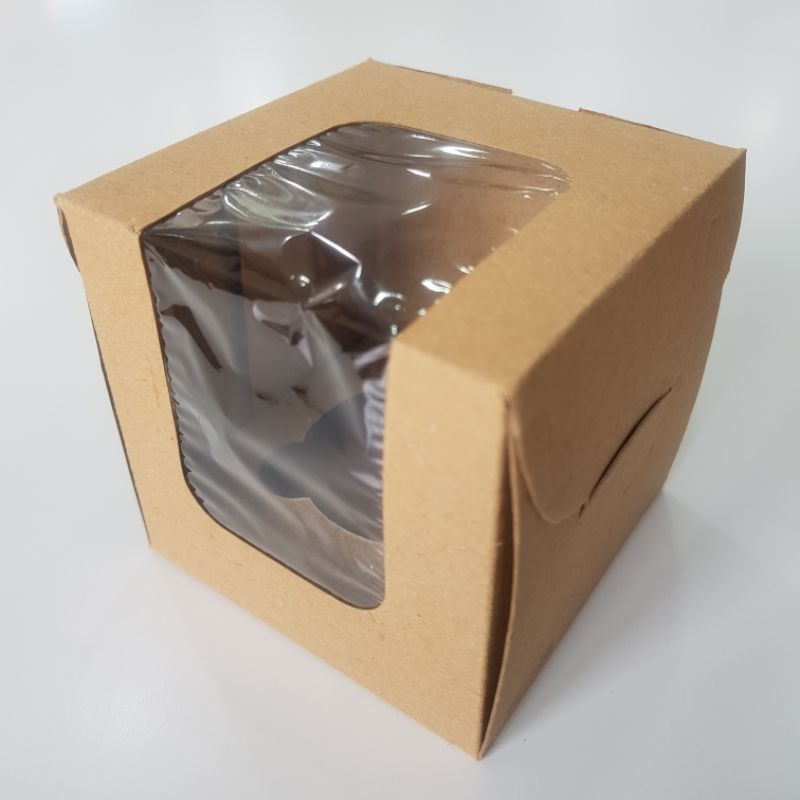

BOX CUP CAKE COKLAT KRAFT ISI 1 FULL LAMINASI 9X9X9 5pcs