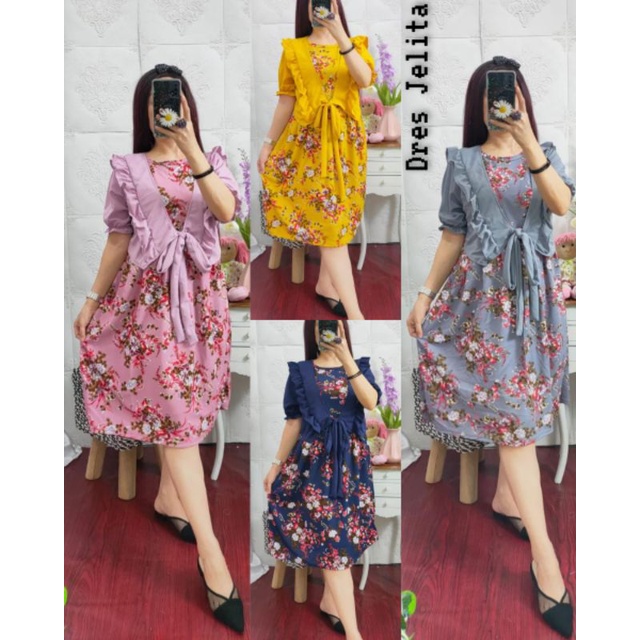 DRESS ROMPI JELITA NEW MOTIF / DRESS ROMPI SAKURA VOXY PREMIUM