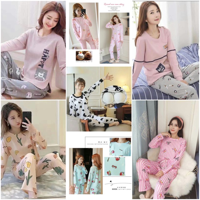 Baju tidur wanita / piyama celana panjang / pajamas tidur pp totoro import