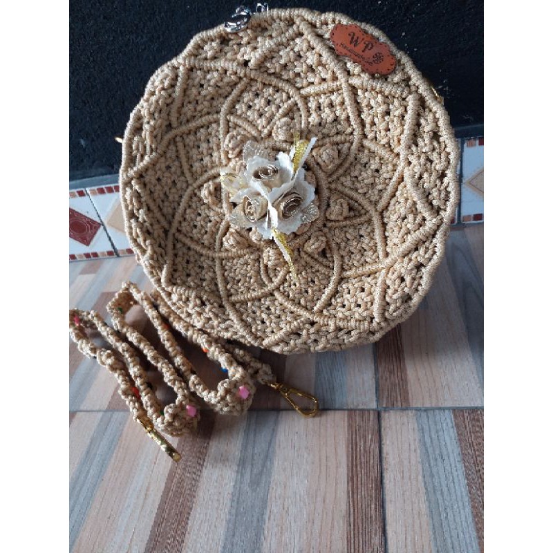 Tas Slempang Bulat / Tas Bulat Tali Kur