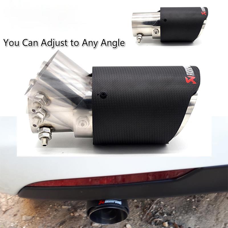 Pipa Knalpot Mobil Akrapovic Bahan Serat Karbon Dengan Sudut Adjustable