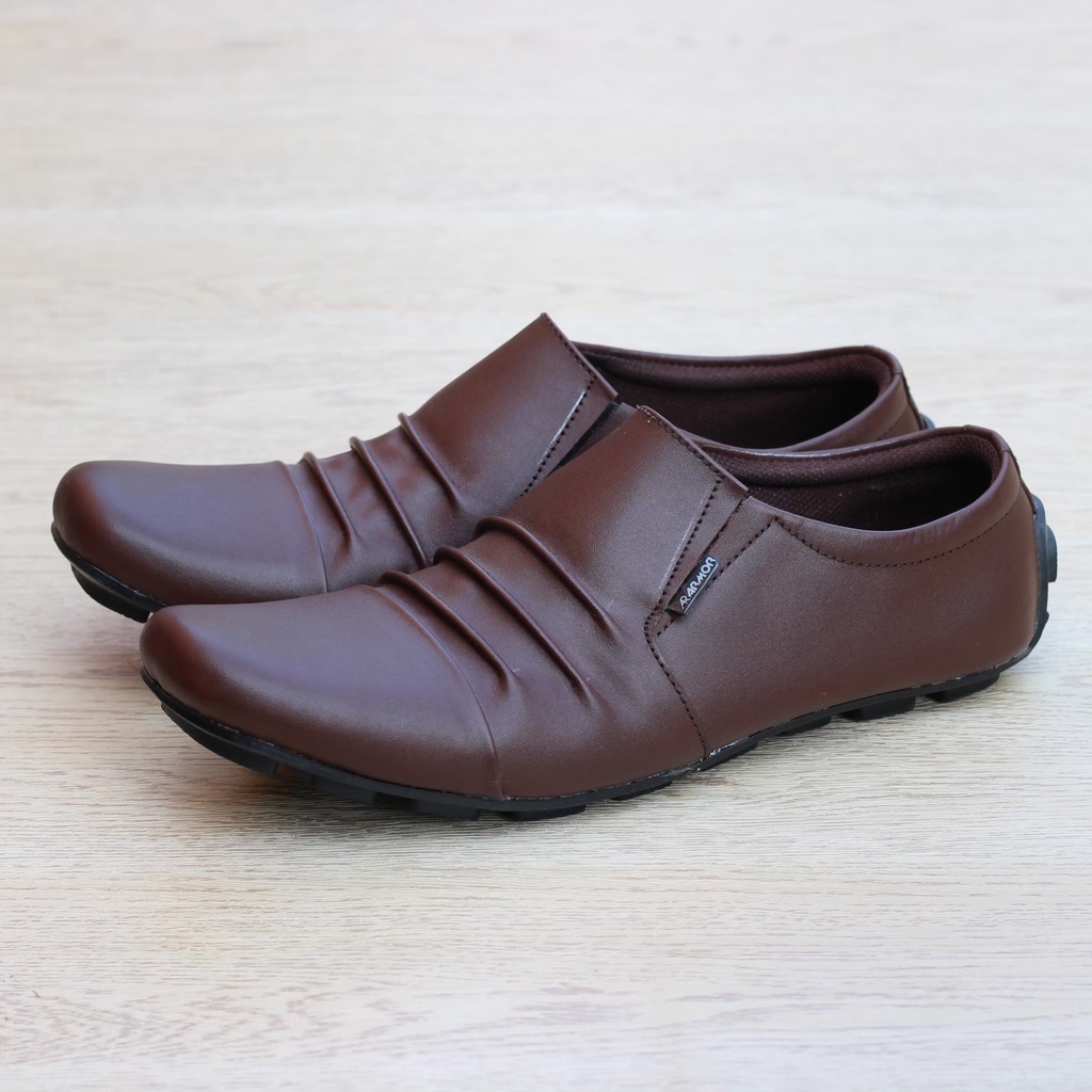 SEPATU FORMAL SLIP ON PRIA LOAFER DEWASA KULIT SINTETIS PREMIUM CASUAL FORMAL SLIP ON PRIA KERJA KANTOR GURU PNS PESTA RESMI NYAMAN || SLIP ON PRIA PANSUS BERKUALITAS