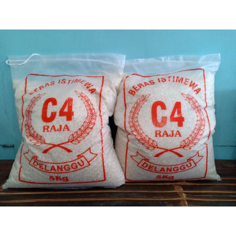 

beras C4 merah Delanggu kemasan 2.5 kg & 5kg