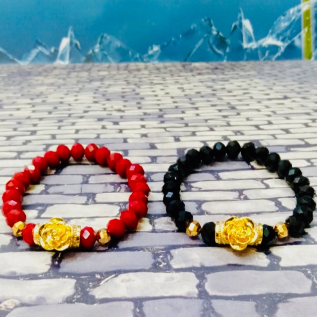 Gelang tangan wanita // gelang kristal // gelang replika emas // perhiasan penganti emas