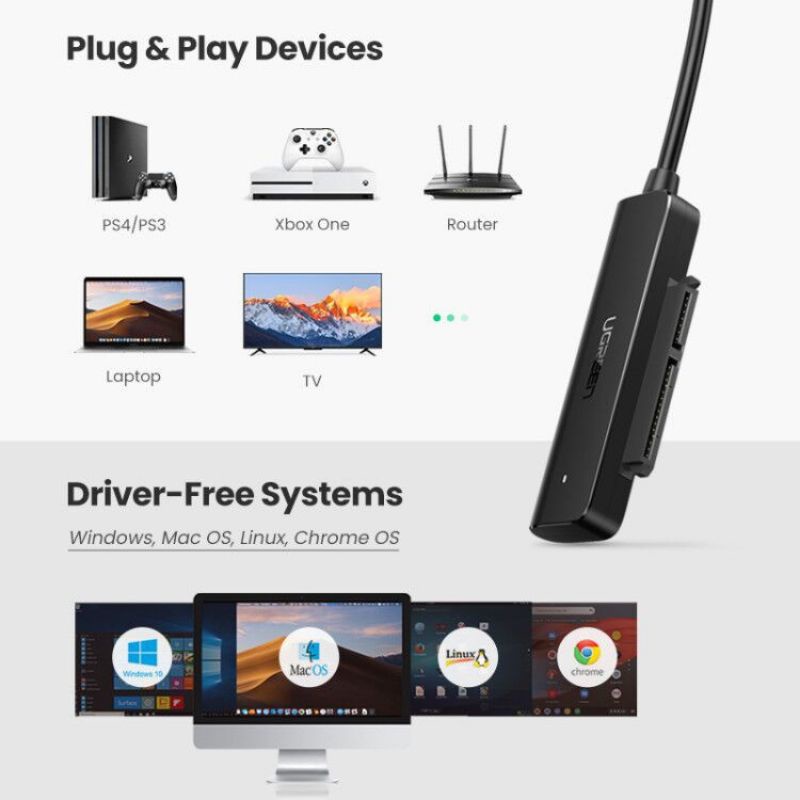 UGREEN Kabel USB 3.0 to SATA Hard Disk/SSD 2,5&quot; Adapter