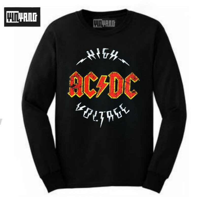 KAOS BAND ACDC LENGAN PANJANG//KAOS MUSIK//KAOS DISTRO//KAOS KOMUNITAS//T-SHIRT ORIGINAL
