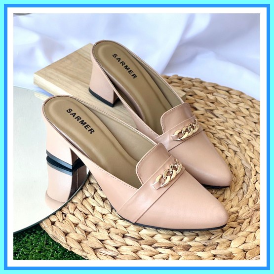 High Heels Wanita Hak 5 Cm Pesta & Kantor Pita Samping - Yongki Komaladi Original Sarmer - Caroline 