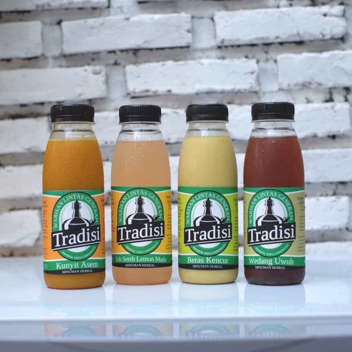 

TRADISI jamu KOMPLIT - 5 BOTOL 300ML - kunyit asem beras kencur - ju441