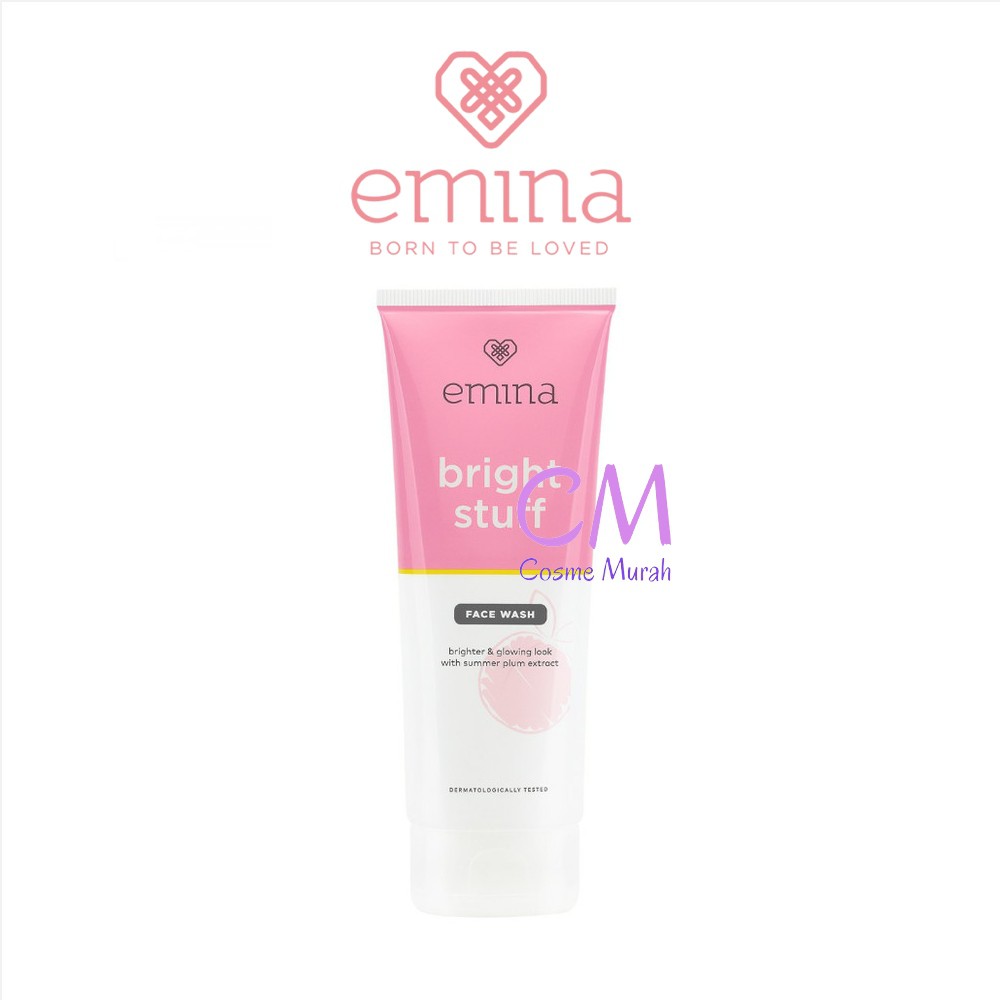 EMINA Bright Stuff Series dan Acne Prone | Moisturizing Cream Toner Face Wash Tone Up Mask Serum-Face Wash 100ml